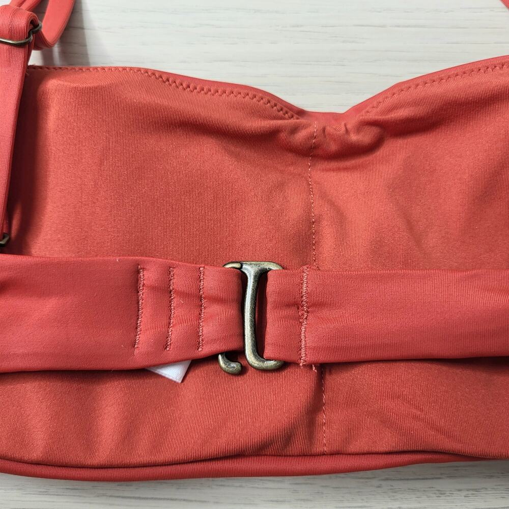 Andie The Bora Bora Bandeau Swim Top Bikini Bathing Suit Chili Pepper Red Small - Picture 4 of 9
